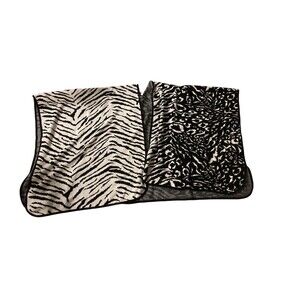 White House‎ Black Market Wrap Shawl One Size Animal Prints Ruana Wool Cashmere